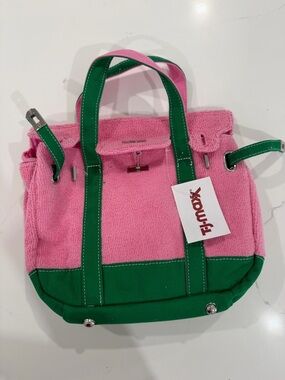 T.J.Maxx Pink and Green Mini Tote Bag Boatkin